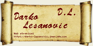 Darko Lešanović vizit kartica